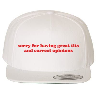 Sorry For Having Great Tits And Correct Opinions Wool Snapback Cap