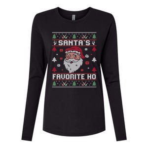 SantaS Favorite Ho Rude Offensive Ugly Christmas Funny Gift Womens Cotton Relaxed Long Sleeve T-Shirt