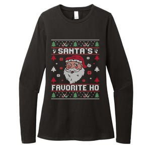 SantaS Favorite Ho Rude Offensive Ugly Christmas Funny Gift Womens CVC Long Sleeve Shirt