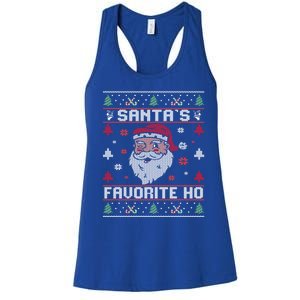 SantaS Favorite Ho Rude Offensive Ugly Christmas Funny Gift Women's Racerback Tank