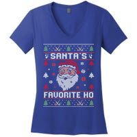 SantaS Favorite Ho Rude Offensive Ugly Christmas Funny Gift Women's V-Neck T-Shirt