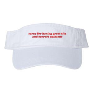 Sorry For Having Great Tits And Correct Opinions Valucap Bio-Washed Visor