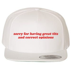 Sorry For Having Great Tits And Correct Opinions Wool Snapback Cap