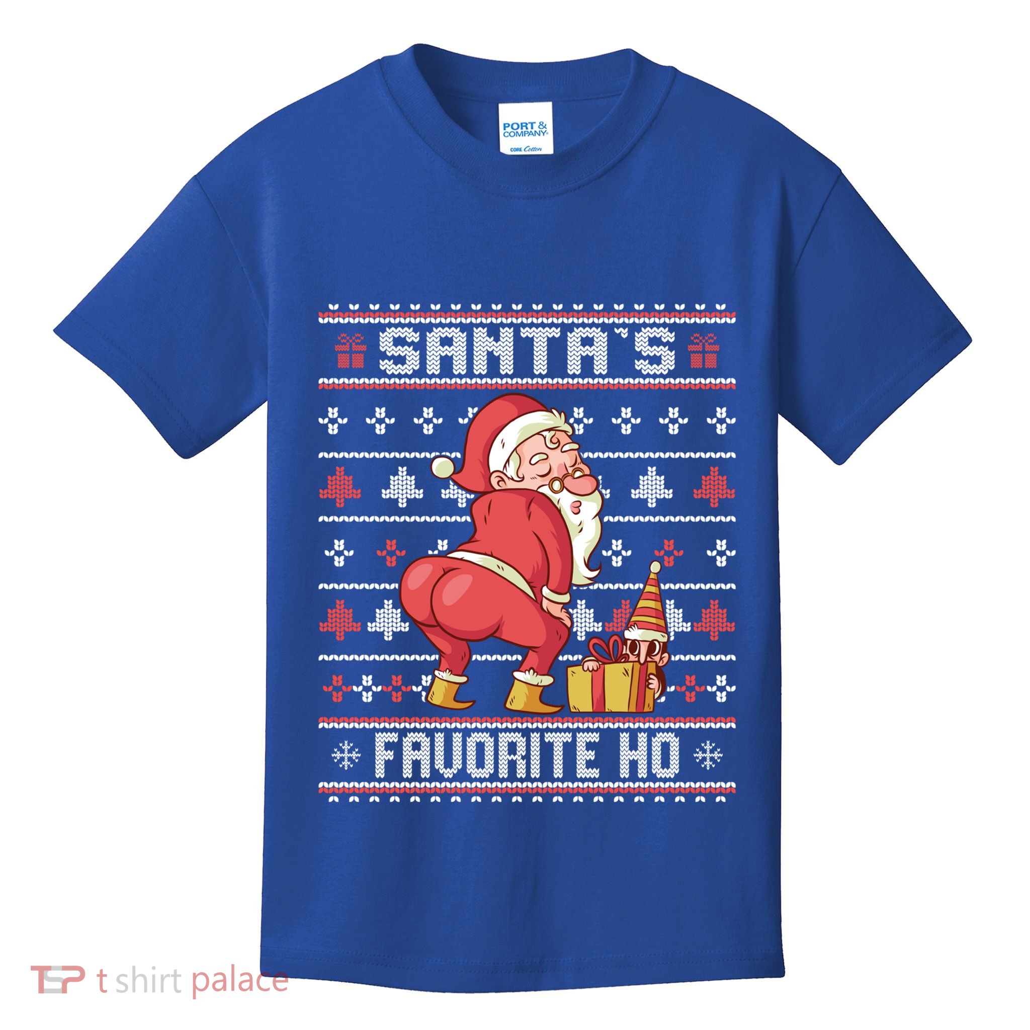 SantaS Favorite Ho Twerking Santa Offensive Ugly Gift Kids T-Shirt