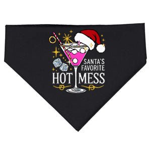 SantaS Favorite Hot Mess Funny Margarita USA-Made Doggie Bandana