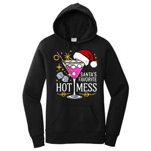 SantaS Favorite Hot Mess Funny Margarita Women's Pullover Hoodie