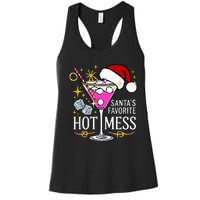 SantaS Favorite Hot Mess Funny Margarita Women's Racerback Tank