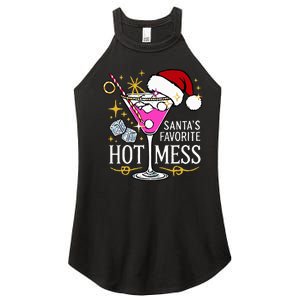 SantaS Favorite Hot Mess Funny Margarita Women's Perfect Tri Rocker Tank