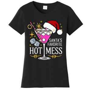 SantaS Favorite Hot Mess Funny Margarita Women's T-Shirt