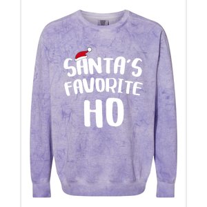 SantaS Favorite Ho Gift Christmas Gifgift Colorblast Crewneck Sweatshirt