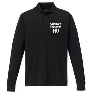 SantaS Favorite Ho Gift Christmas Gifgift Performance Long Sleeve Polo