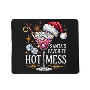 SantaS Favorite Hot Mess Christmas Holiday Margarita Drink Mousepad