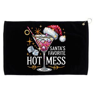 SantaS Favorite Hot Mess Christmas Holiday Margarita Drink Grommeted Golf Towel