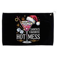 SantaS Favorite Hot Mess Christmas Holiday Margarita Drink Grommeted Golf Towel