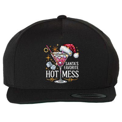 SantaS Favorite Hot Mess Christmas Holiday Margarita Drink Wool Snapback Cap