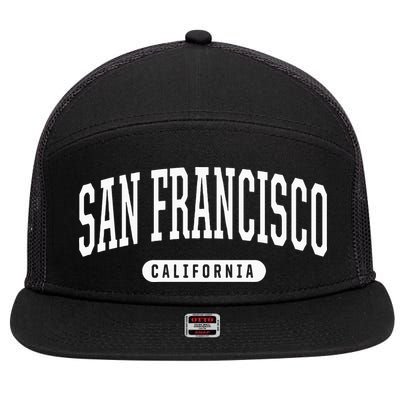 San Francisco Hoodie Swea College University Style 7 Panel Mesh Trucker Snapback Hat