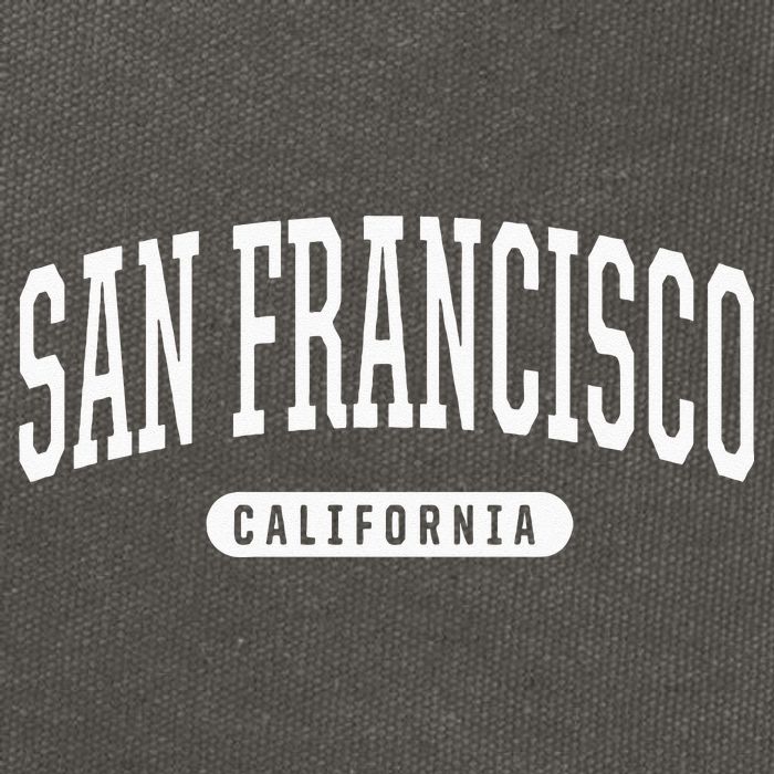 San Francisco Hoodie Swea College University Style Cotton Canvas Backpack