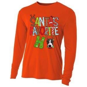 Santas Favorite Ho Pitbull Dog Christmas Lighting Funny Gift Cooling Performance Long Sleeve Crew