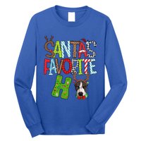 Santas Favorite Ho Pitbull Dog Christmas Lighting Funny Gift Long Sleeve Shirt