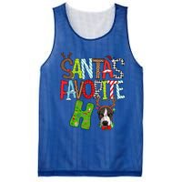 Santas Favorite Ho Pitbull Dog Christmas Lighting Funny Gift Mesh Reversible Basketball Jersey Tank