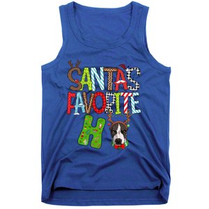 Santas Favorite Ho Pitbull Dog Christmas Lighting Funny Gift Tank Top