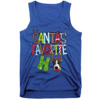 Santas Favorite Ho Pitbull Dog Christmas Lighting Funny Gift Tank Top