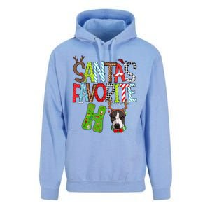 Santas Favorite Ho Pitbull Dog Christmas Lighting Funny Gift Unisex Surf Hoodie