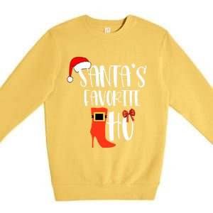 SantaS Favorite Ho Inappropriate Christmas Funny Gift Premium Crewneck Sweatshirt