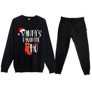 SantaS Favorite Ho Inappropriate Christmas Funny Gift Premium Crewneck Sweatsuit Set