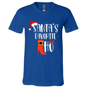 SantaS Favorite Ho Inappropriate Christmas Funny Gift V-Neck T-Shirt