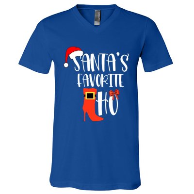 SantaS Favorite Ho Inappropriate Christmas Funny Gift V-Neck T-Shirt