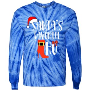 SantaS Favorite Ho Inappropriate Christmas Funny Gift Tie-Dye Long Sleeve Shirt