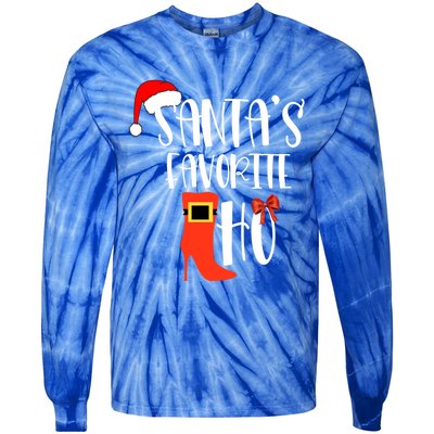 SantaS Favorite Ho Inappropriate Christmas Funny Gift Tie-Dye Long Sleeve Shirt