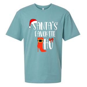 SantaS Favorite Ho Inappropriate Christmas Funny Gift Sueded Cloud Jersey T-Shirt