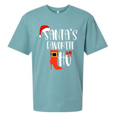 SantaS Favorite Ho Inappropriate Christmas Funny Gift Sueded Cloud Jersey T-Shirt