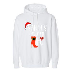 SantaS Favorite Ho Inappropriate Christmas Funny Gift Garment-Dyed Fleece Hoodie