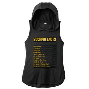 Scorpio Facts Horoscope Birthday Celebrant Meaningful Gift Ladies PosiCharge Tri-Blend Wicking Draft Hoodie Tank