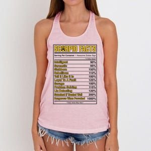 Scorpio Facts Horoscope Birthday Celebrant Meaningful Gift Women's Knotted Racerback Tank