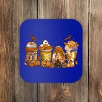 Scary Fall Halloween Horror Iced Coffee Pumpkin Spice Autumn Gift Coaster