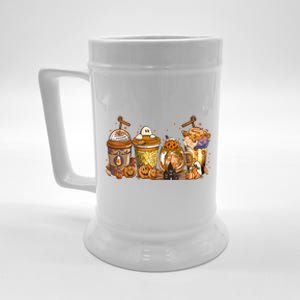 Scary Fall Halloween Horror Iced Coffee Pumpkin Spice Autumn Gift Beer Stein