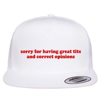 Sorry For Having Great Tits And Correct Opinions Flatbill Hat