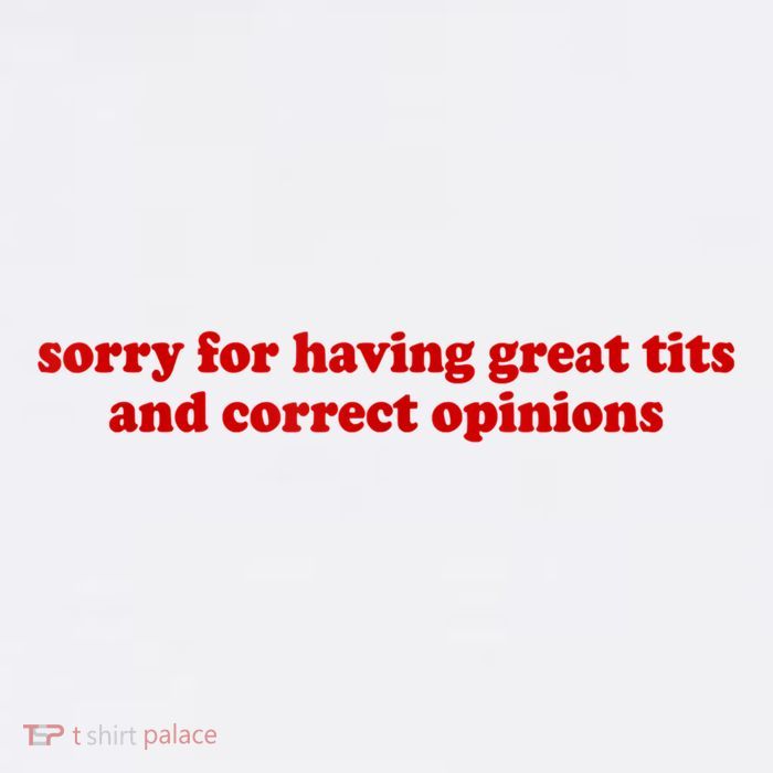 Sorry For Having Great Tits And Correct Opinions Poster