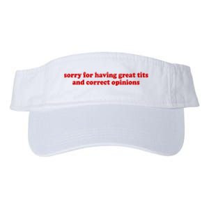 Sorry For Having Great Tits And Correct Opinions Valucap Bio-Washed Visor