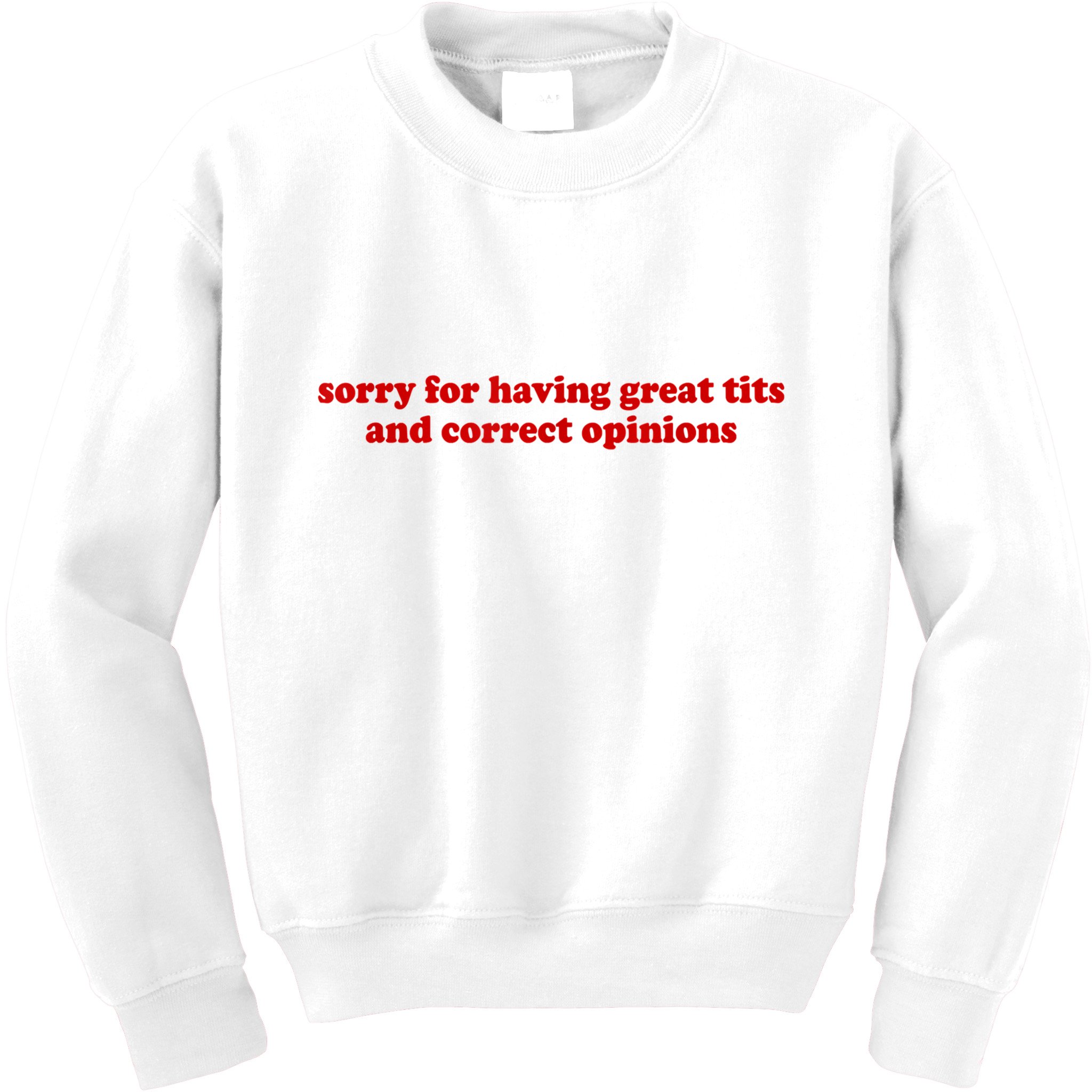 Sorry For Having Great Tits And Correct Opinions Kids Sweatshirt