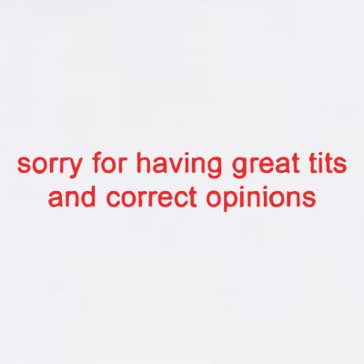 Sorry For Having Great Tits And Correct Opinions T-Shirt