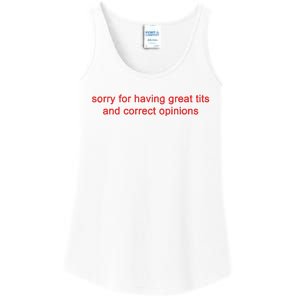 Sorry For Having Great Tits And Correct Opinions Ladies Essential Tank