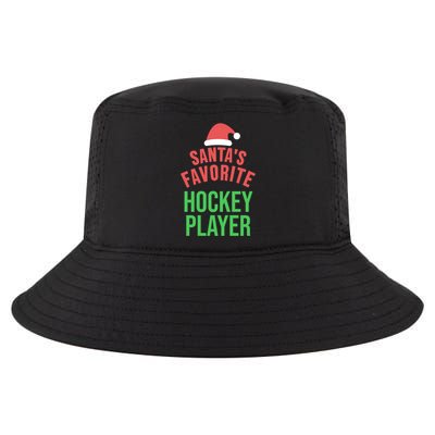 Santas Favorite Hockey Player Xmas Funny Christmas Gift Cool Comfort Performance Bucket Hat