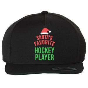 Santas Favorite Hockey Player Xmas Funny Christmas Gift Wool Snapback Cap