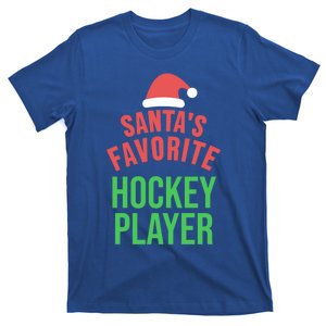 Santas Favorite Hockey Player Xmas Funny Christmas Gift T-Shirt