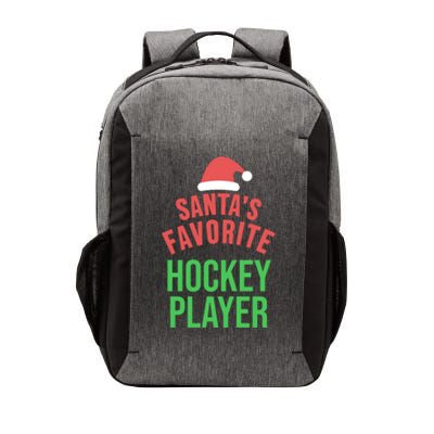 Santas Favorite Hockey Player Xmas Funny Christmas Gift Vector Backpack